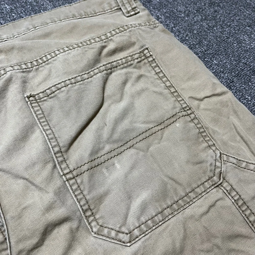 Blue Mountain Carpenter Pants 32x30 Tan Canvas Utility Workwear Trousers